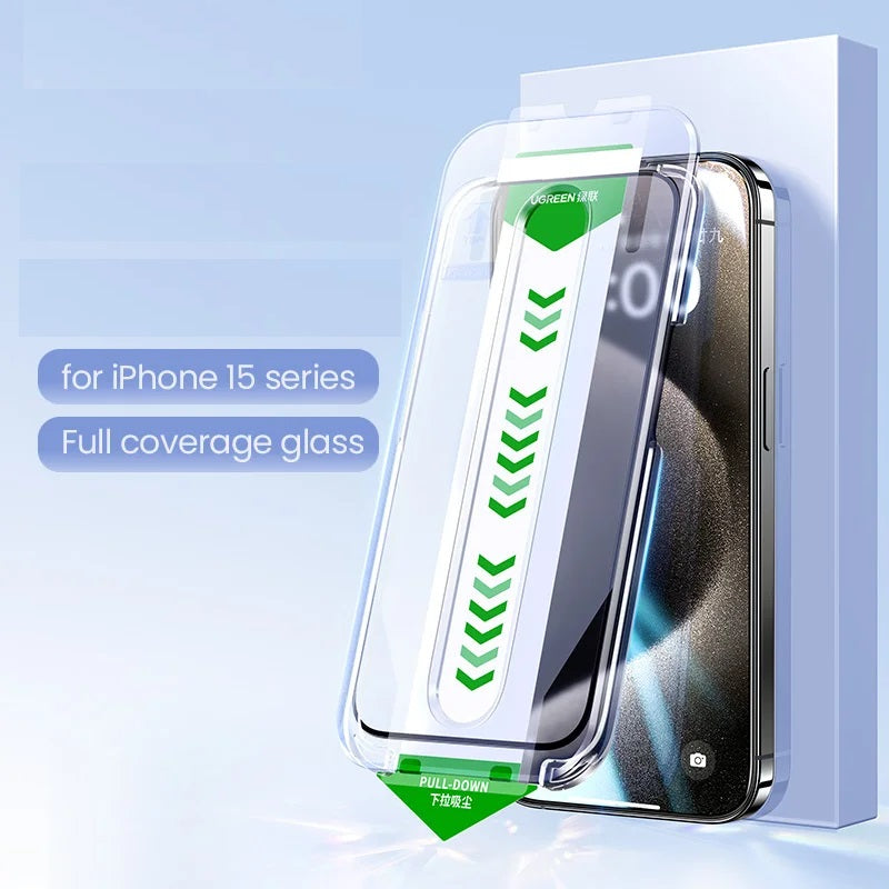 Protection ultime et clairvoyance : Verre trempé UGREEN pour iPhone 15 Pro Max - Installation facile & protection intégrale - iHome-Smart