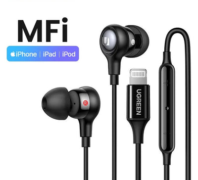 UGREEN Écouteurs Lightning Hi-Fi : Pureté sonore et confort MFi pour iPhone - iHome-Smart