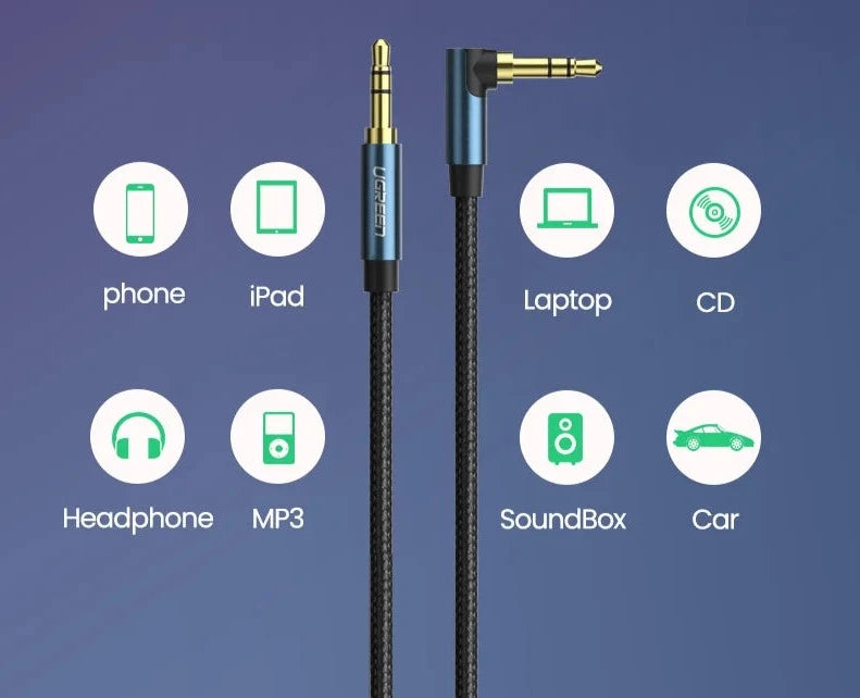 Câble audio auxiliaire UGREEN Hi-Fi stéréo – Connectivité premium pour une expérience sonore exceptionnelle - iHome-Smart
