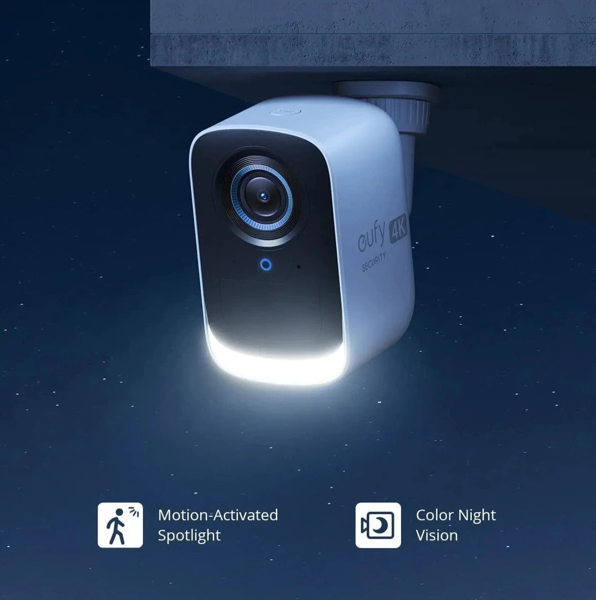 eufyCam 3C - Kit Caméra de sécurité extérieure sans Fil 4K avec projecteur et vision nocturne en couleur - iHome-Smart