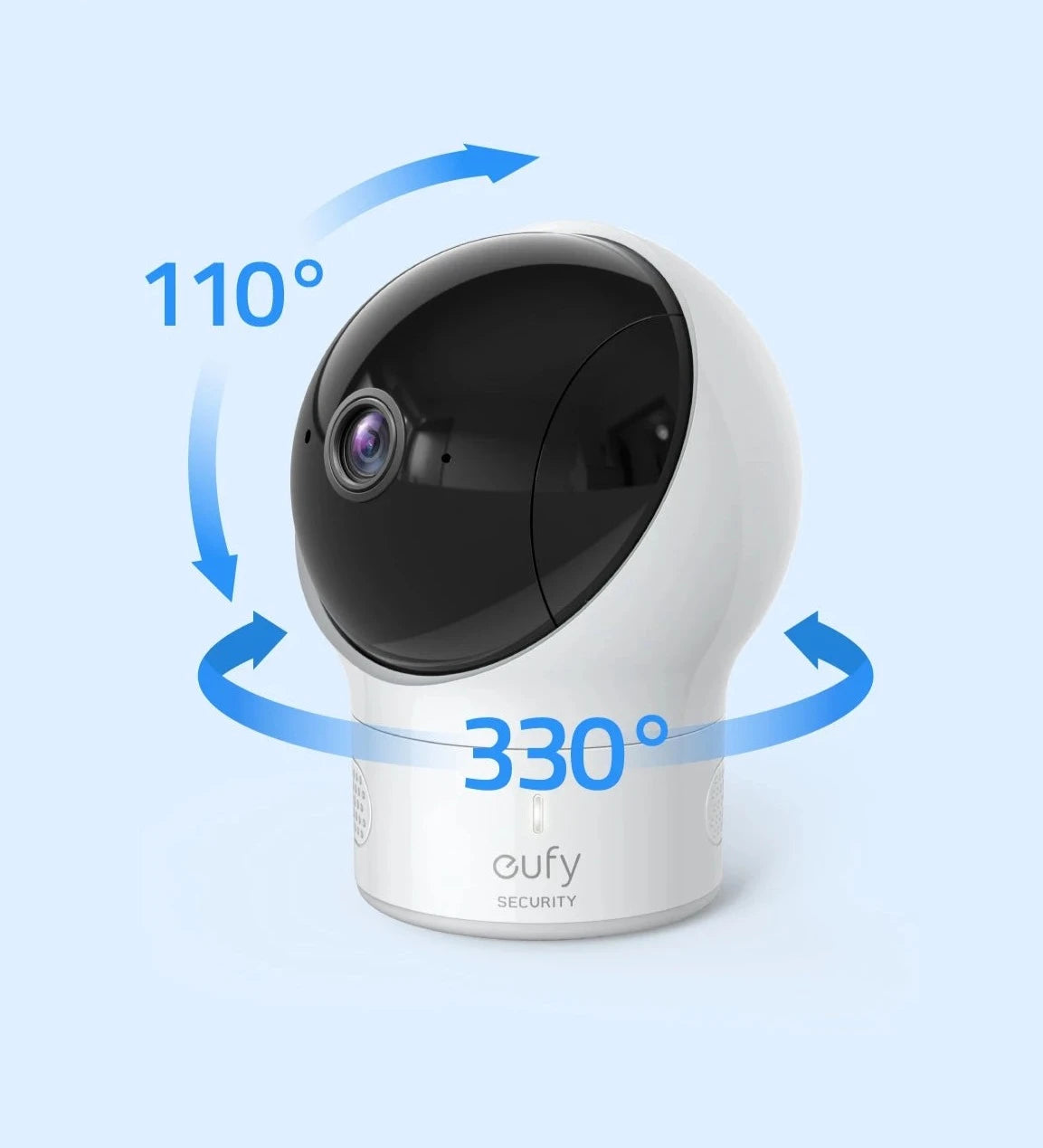 Moniteur vidéo de sécurité pour bébé eufy - Surveillance audio, résolution HD 720p, 110°, sécurité, lecteur berceuse, vision nocturne - iHome-Smart