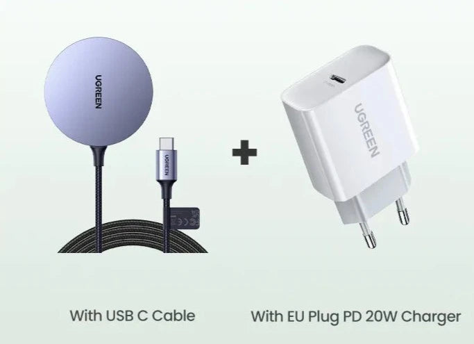 Chargeur sans fil UGREEN pour voiture, support magnétique pour iPhone