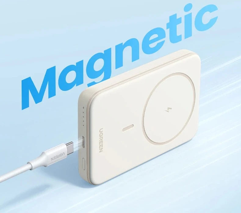 iPhone en charge avec UGREEN PowerBank magnétique, démonstration de compatibilité
